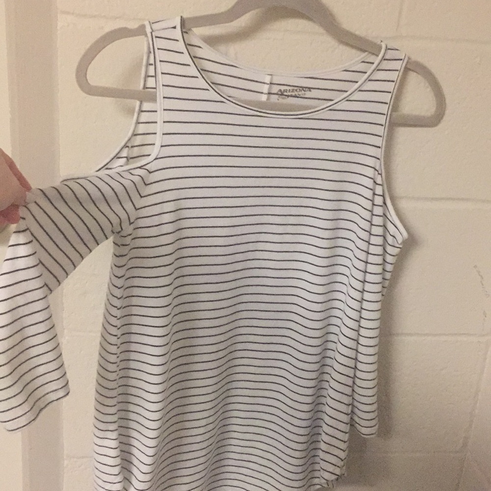 Arizona Jean Striped Open Shoulder S